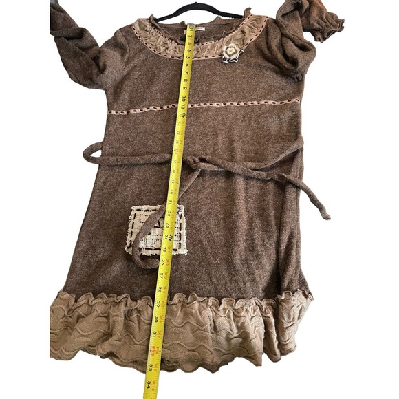 Simply Couture Wool Blend Knit Embellished Sweater Dress Medium Cottagecore - Picture 14 of 15